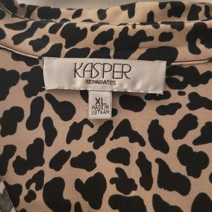 Kasper leopard print blouse